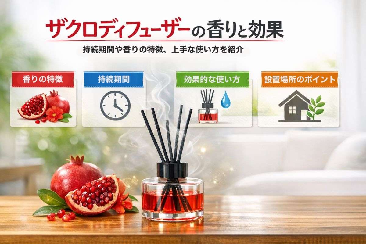 ザクロディフューザーの香りと持続期間を解説！効果的な使い方も紹介